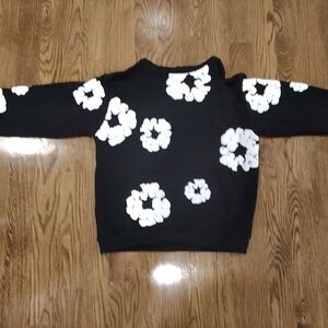 Floral Patterned Crewneck Sweater